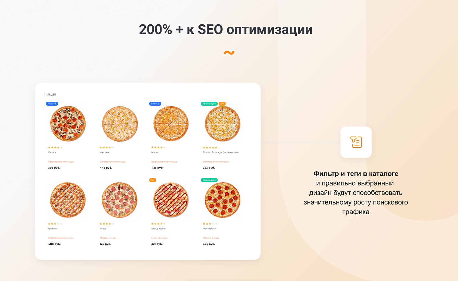 INTEC.Food - магазин доставки еды, суши, пиццы с корзиной и оплатой. Сайт для ресторанов и кафе